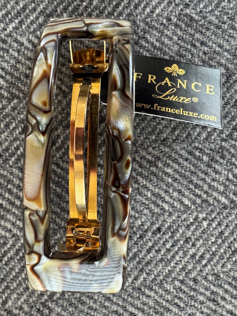 Nwt, France Luxe Cut Out Barrette In Onyx Pattern — image 8 of 8